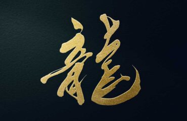 dragon in Japanese kanji symbol