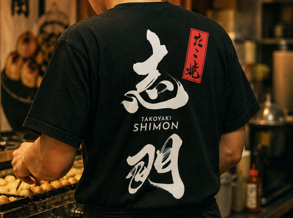 Dynamic brush strokes in a Japanese style logo, expressing movement, speed, and energy