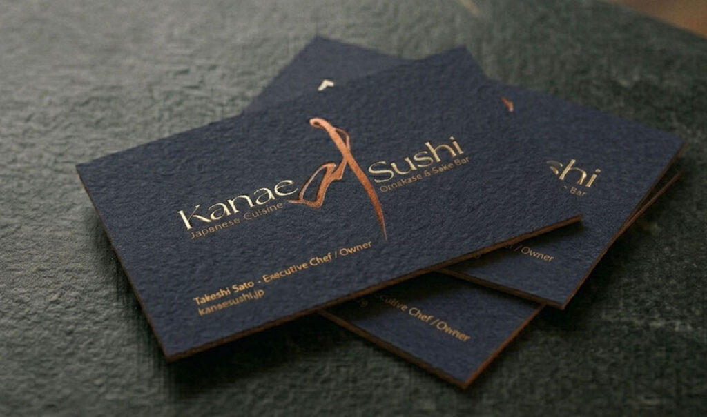 Japanese style logo combining brush lettering with modern typography for a balanced design