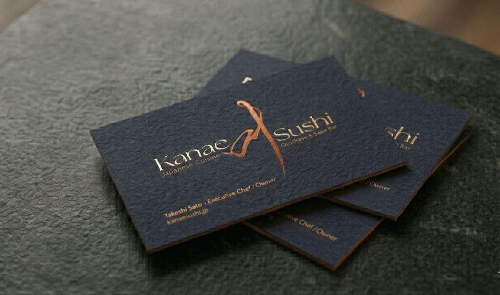 legant omakase sushi branding inspired by Japanese aesthetics