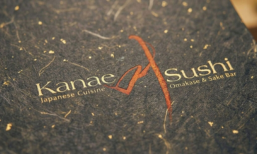 Luxury sushi branding with handcrafted Japanese calligraphy